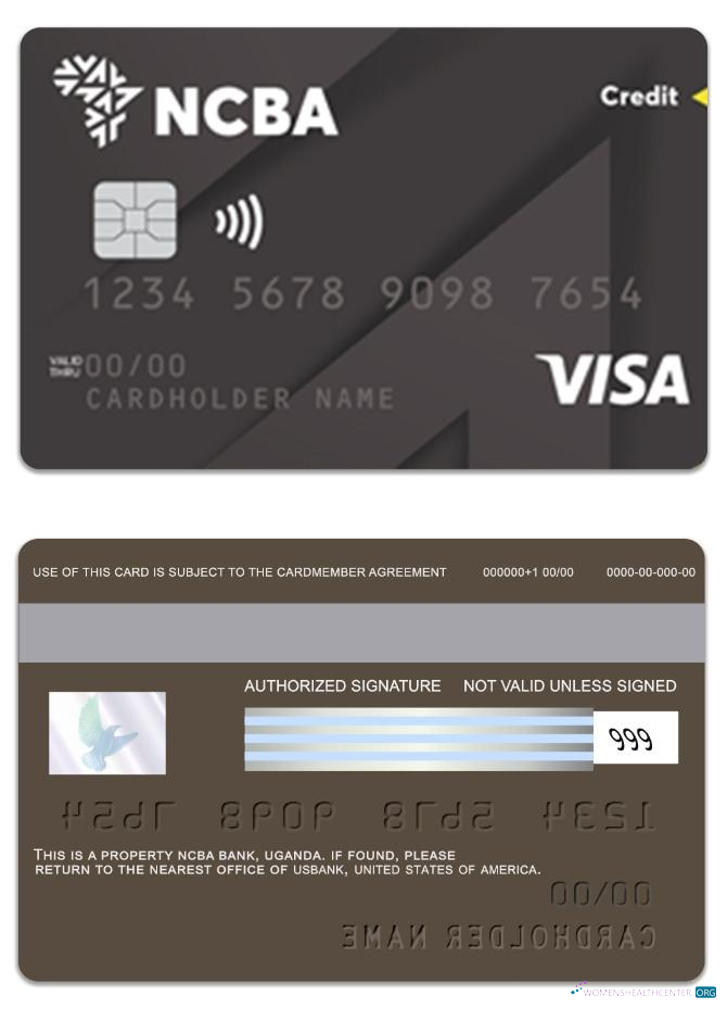 Download Uganda NCBA Bank visa classic credit card Photoshop template